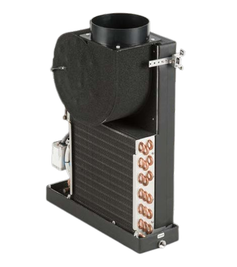 ATV vertical draw-through marine air handler with high-velocity blower