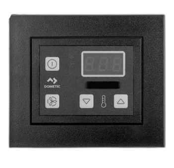 Dometic IO black marine climate display with bezel