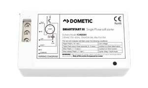 Smart start device for reducing startup surge on marine air conditioning systems